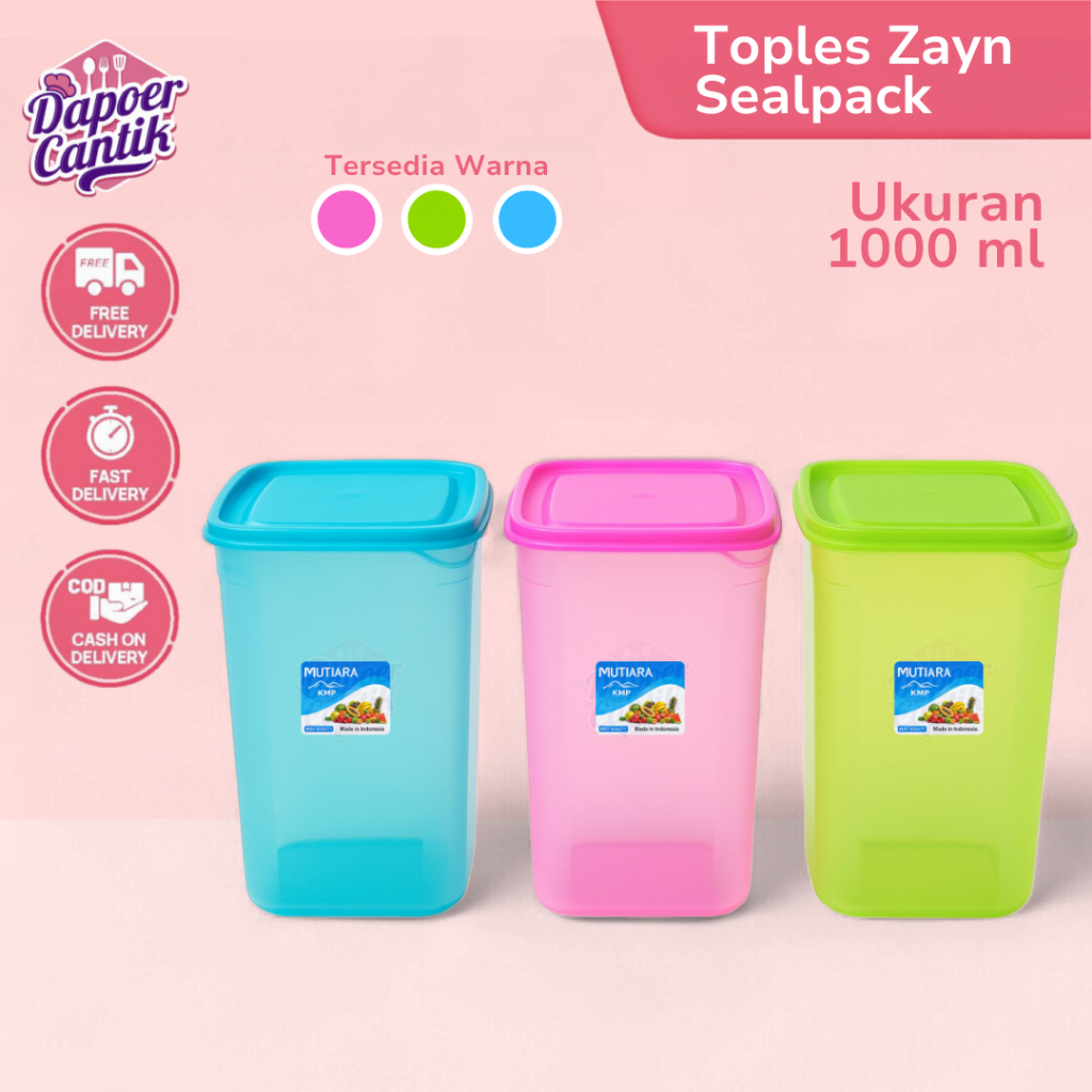 Toples Zayn/Sealpack KMP Plastik set isi 12 Pcs ukuran 1000 ml Kotak Plastik/Kotak Makan/Wadah Makan