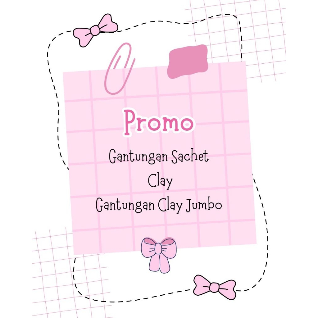 [ PROMO ] Gantungan Sachet isi 5 pcs / Clay Karakter sudah ada paku ulir 10 Pcs / Ganci / Strap HP B