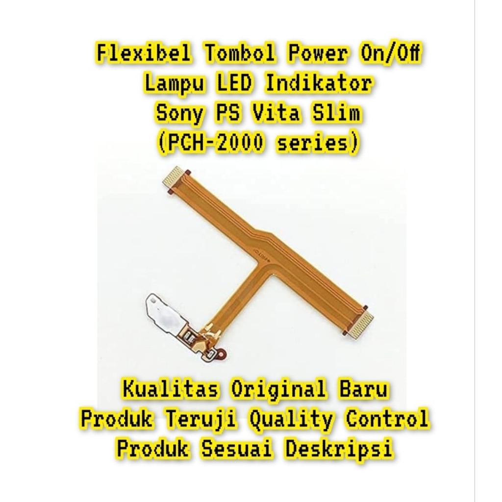 Flexibel Tombol Power On Off LED Indikator Koneksi Sub Board Tombol Bagian Kiri Sony PS Vita Slim PC
