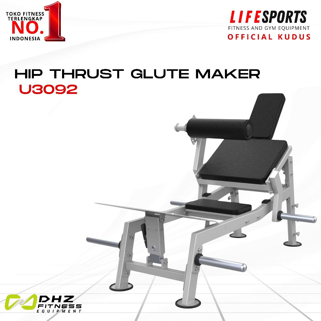 LIFESPORTS  Fitness Hip Thrust Glute Maker Machine DHZ Evost Series U3092 Import