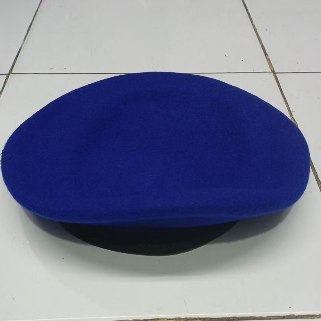 baret woll biru Benhur / baret polairud asli bahan woll exclusive