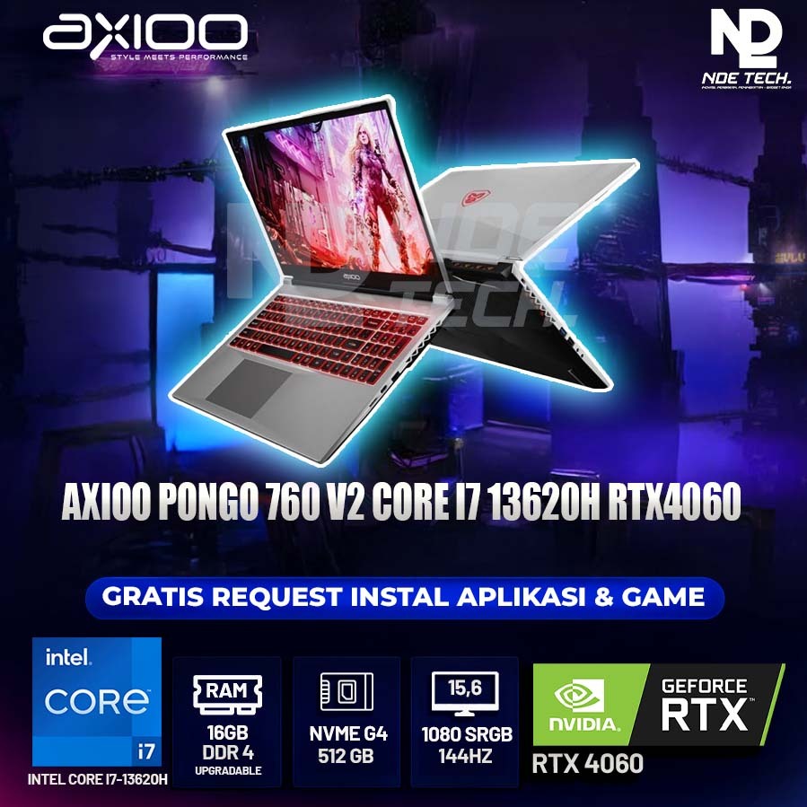 AXIOO PONGO 760 V2 CORE I7 13620H RTX4060