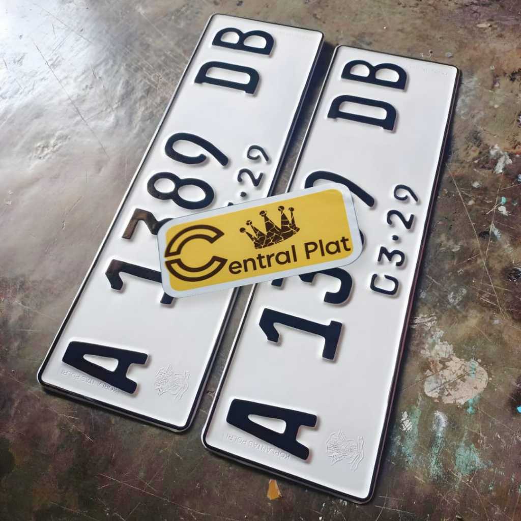 Bikin Plat Nomor Mobil Orisinil Logo Asli / Plat Nomor Mobil Baru Variasi / Plat Nomor Mobil Standar