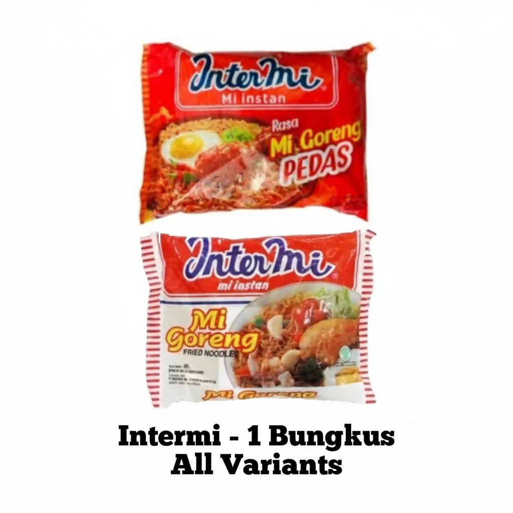 Intermie Goreng 60gr juara nya Mie instan pedas baso sapi Harga Satuan Intermi Mi Instant goreng Gurih Enak Sedap Ekomie