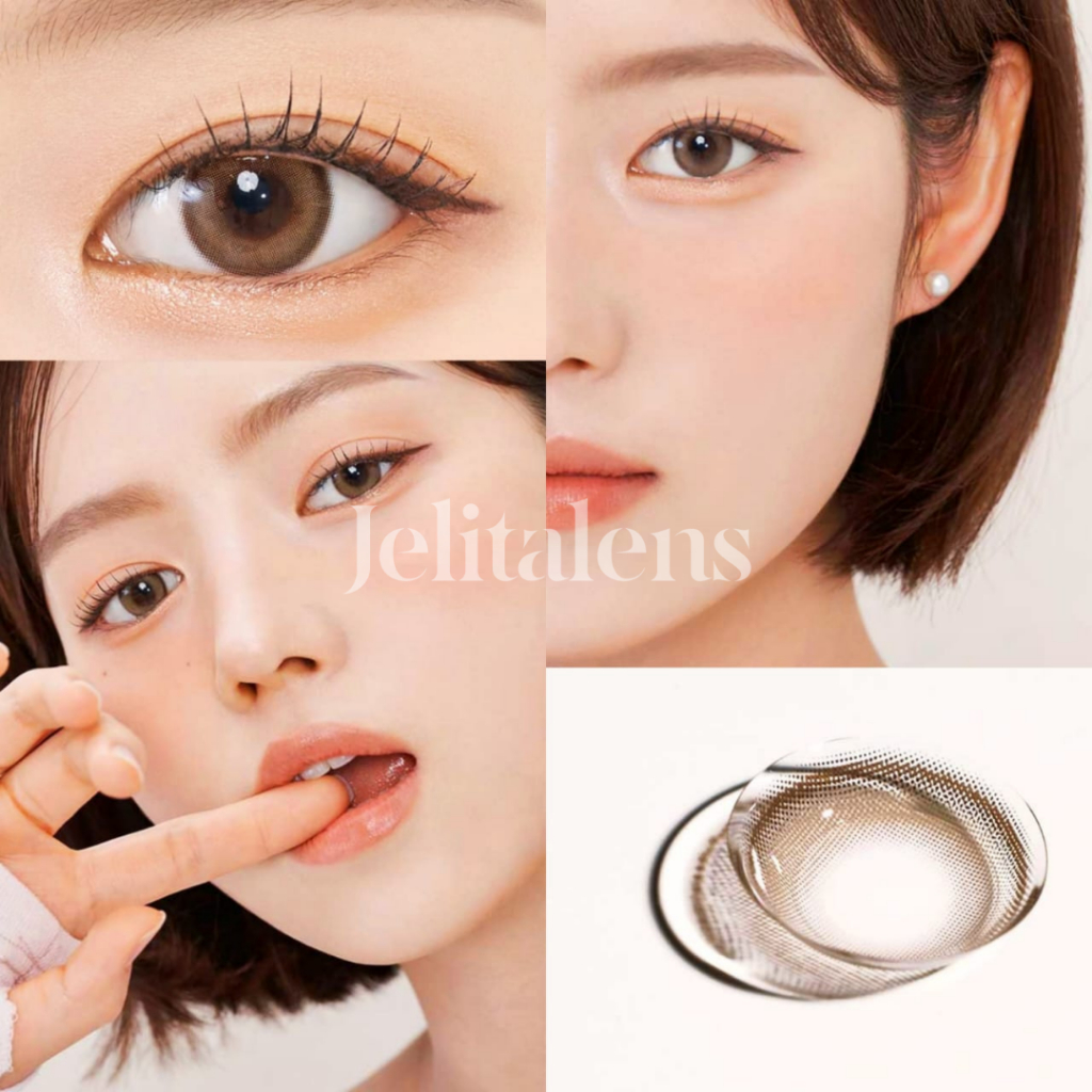 J123 Softlens Coklat Muda Natural Korean Look 14,5 MM Normal Minus/ Softlens Brown Kakao / Softlens 