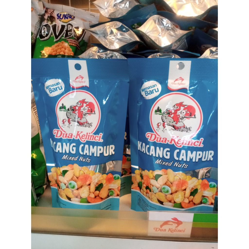 Mixnut Kacang Campur 60 gram Dua Kelinci Pouch Kemasan Baru