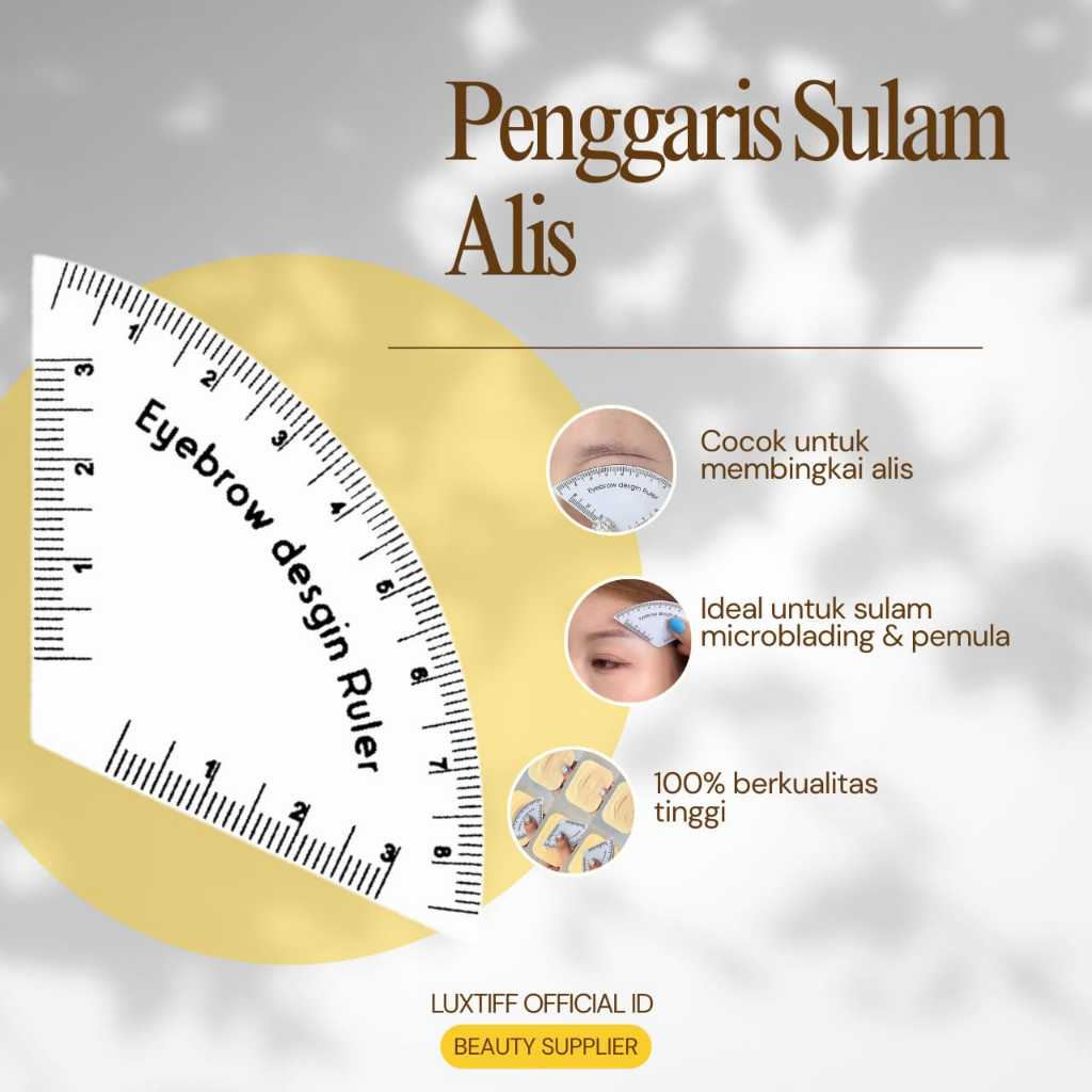 "Penggaris Sulam Alis | Cetakan Sulam Alis | Pola Alis | Cetakan Sulam Alis Busur "