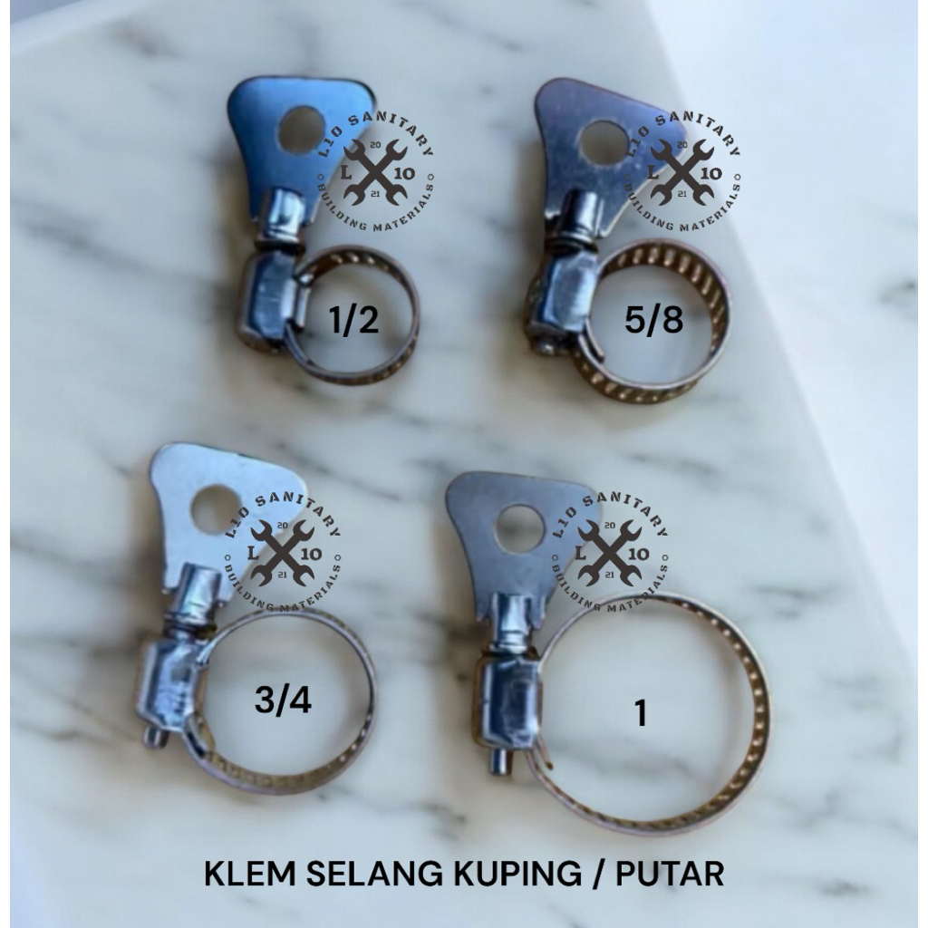 Klem Selang KUPING PUTAR BESI / Pengunci Selang KUPING BESI
