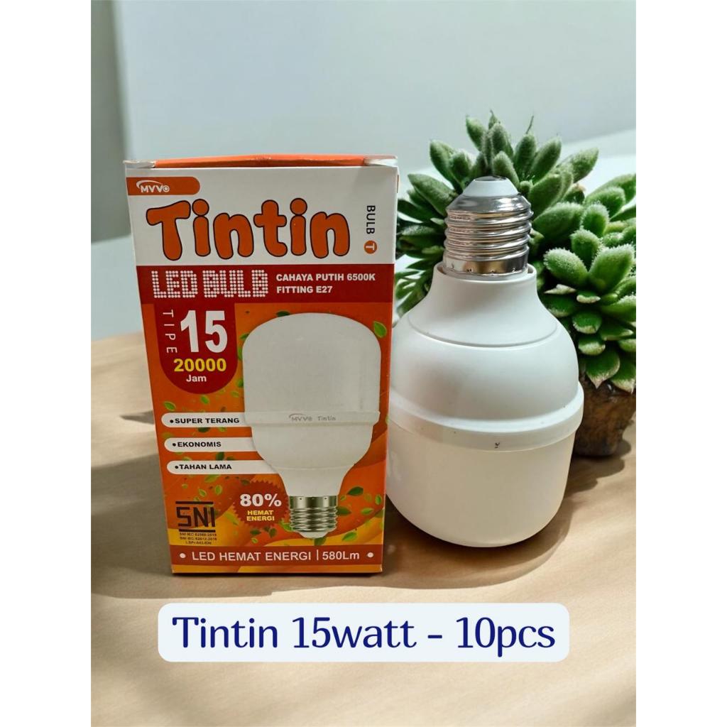Promo Paket 10pcs Lampu Tintin 15W Isi 10PCS - Tintin 15watt paket isi 10pcs - Bohlam Tintin 15watt