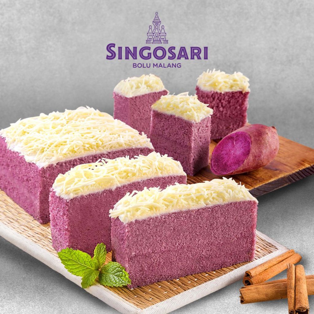 Bolu Lapis Kukus Singosari Telo Ungu