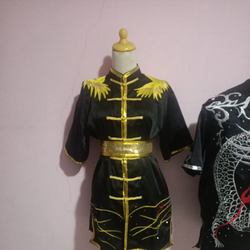 wushu bordir phoenix plus swarovski