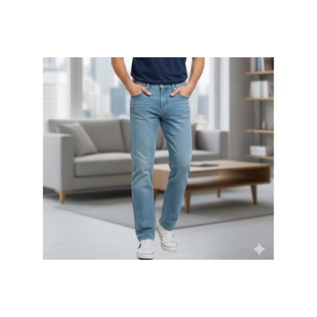 celana jeans slimfit hitam cowo  denim street