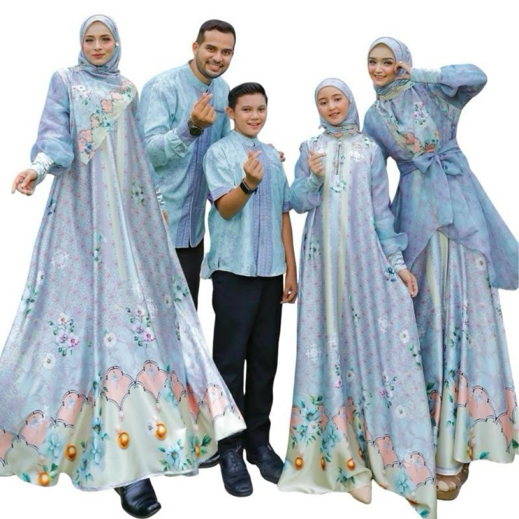 ELDEENA SARIMBIT GAMIS KEMEJA COUPLE  KELUARGA  & ANAK SET HIJAB 7001, 7002, 7003, 7074  BY ELDEENA