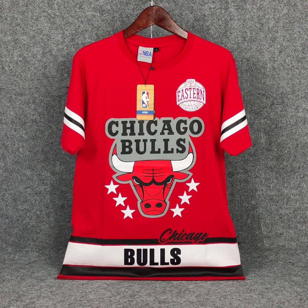 CHICAGO BULLS T-Shirt Branded Premium Kaos Distro Lengan Pendek 100% Cotton Combed 24S Bordir Aplika