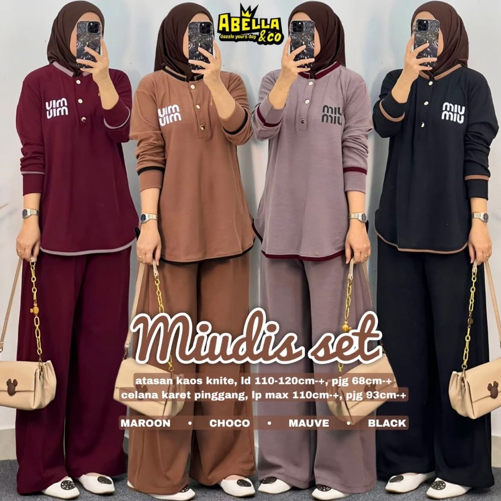 Miudis set wanita [WAJIB TANYA STOK SEBELUM ORDER]
