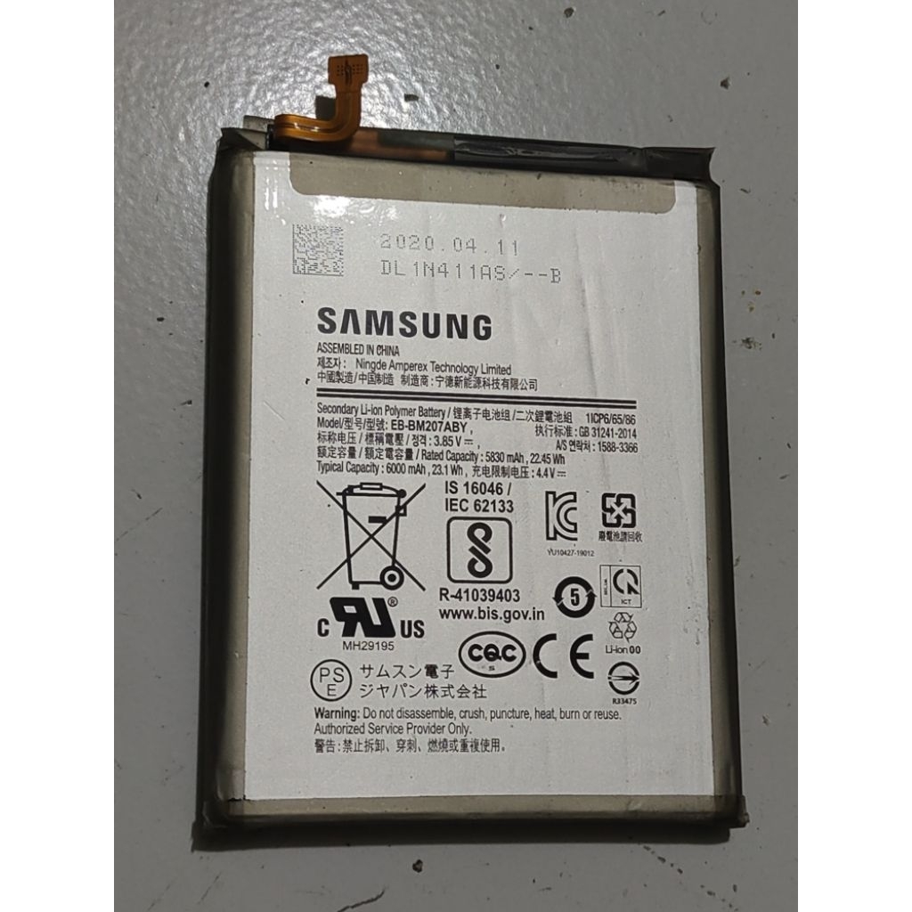 batre Samsung m21 ori copotan