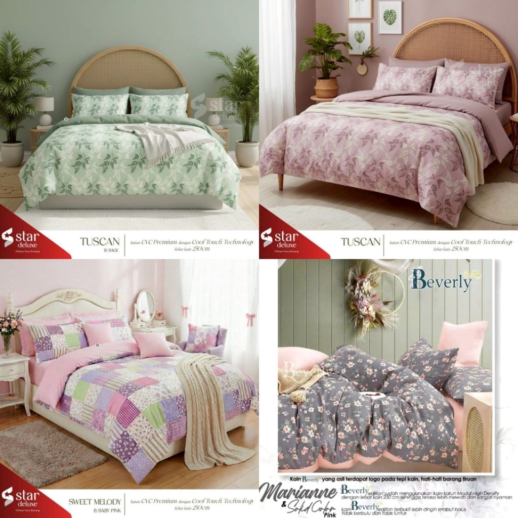 BEDCOVER + SPREI KATUN ESRA MOTIF BUNGA