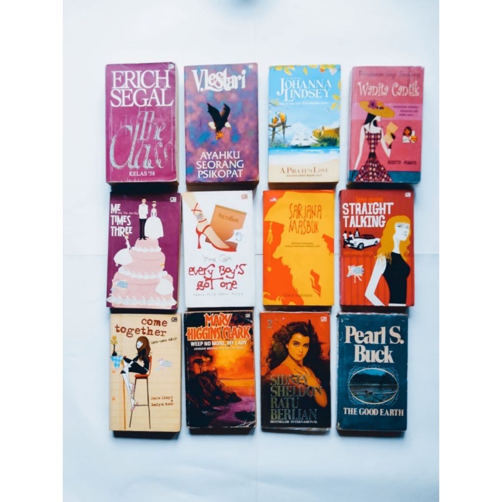 Buku Novel Campuran, THE CLASS, THE UNTAMED BRIDE, PIRATE'S LOVE, Wanita Cantik, ME TIMES THREE, Eve