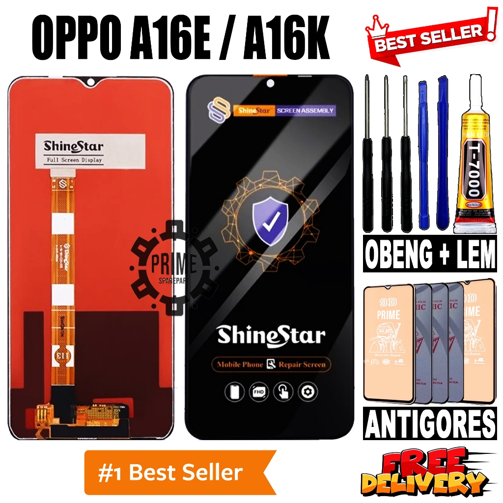 LCD TOUCHSCREEN OPPO A16E / A16K ORIGINAL SHINESTAR LCD OPPO A16E / A16K FULLSET