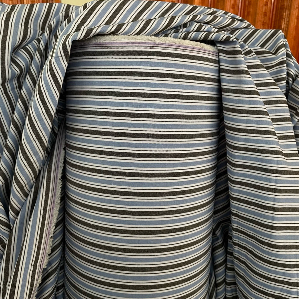 Kain  oxford salur / salur oxford garment ( harga tertera 0,5m)
