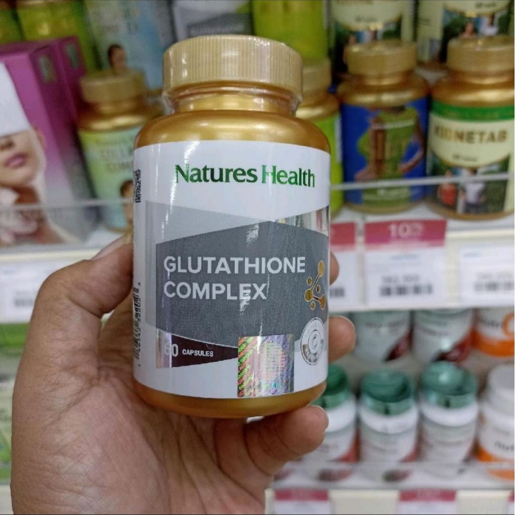 GLUTATHIONE COMPLEX Mengatasi kulit Kering & Jerawat Kerutan (60Kapsul/Botol) Terdaftar BPOM