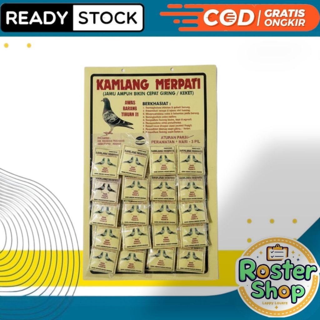 JAMU MERPATI KAMLANG PIL Giring Keras Keket Doping Merpati Balap Kolong Tinggian Super Power