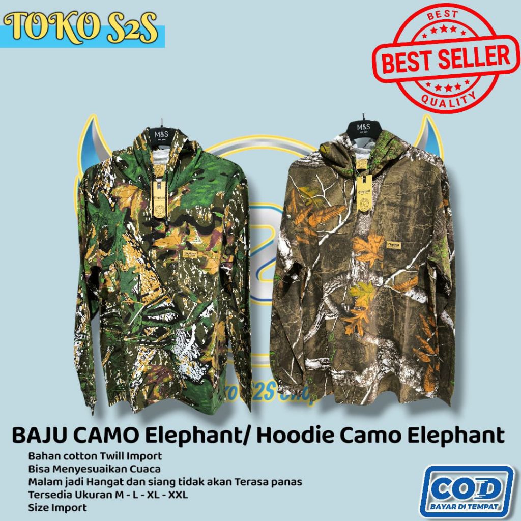 Baju camo Elephant | Baju kamuflase | Hoodie camo