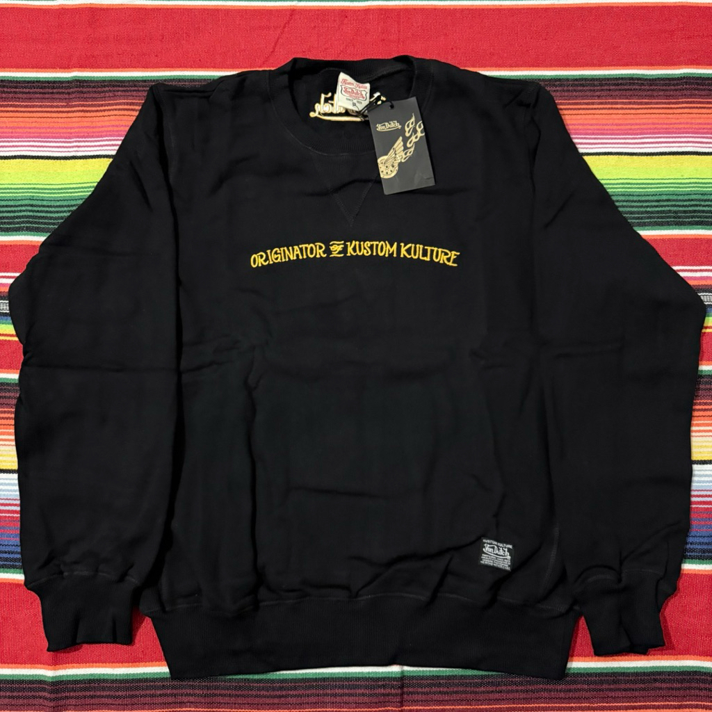 JAKET CREWNECK - VONDUTCH -  M L XL  - HITAM ORIGINAL