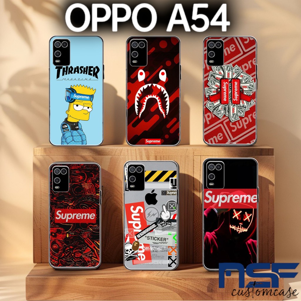 Softcase OPPO A54 / Kesing hp OPPO A 54 gambar SUPREME silicone silikon hp A54 OPO Gambar keren cesi