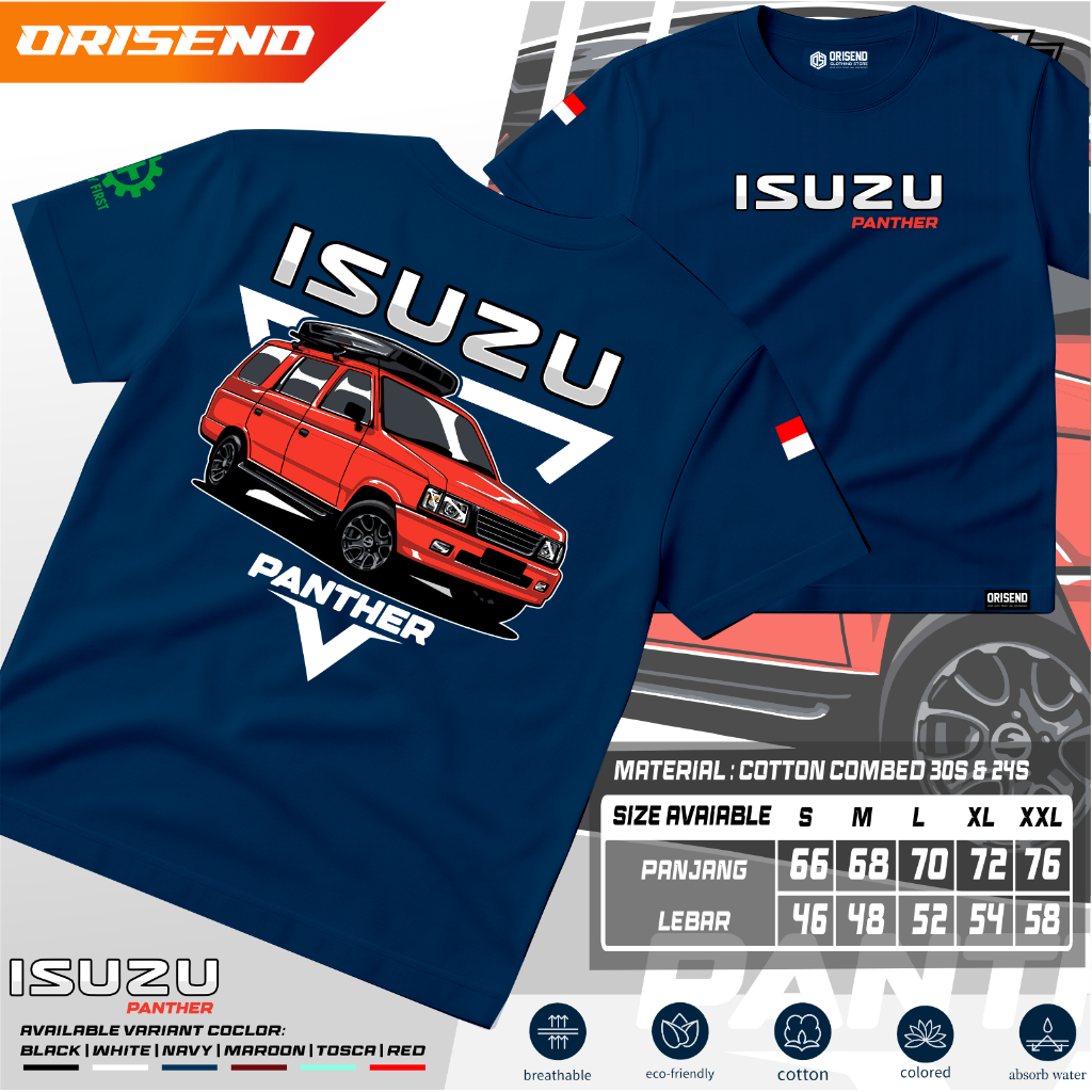 Orisend Kaos driver Mobil Isuzu Panther Mania Terbaru bahan 100% katun anti gerah da nyaman di pakai