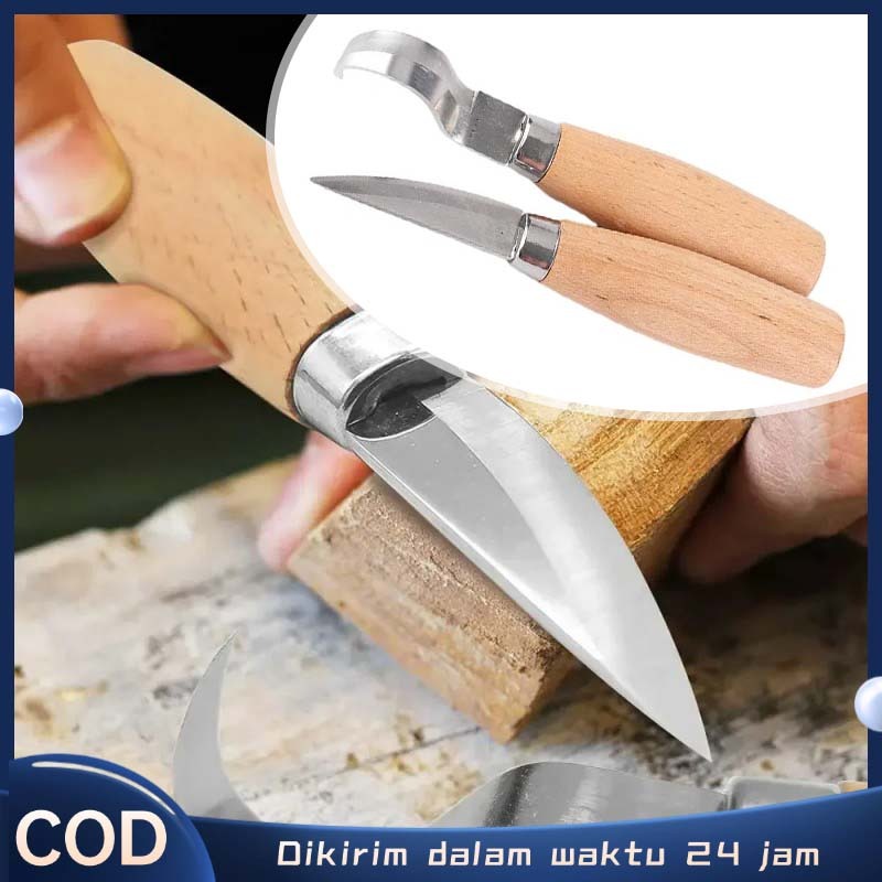 2pcs Pisau Carving Kayu Wood Carving Knife Pisau Ukir Kayu 1 Set Knife Pisau Ukir