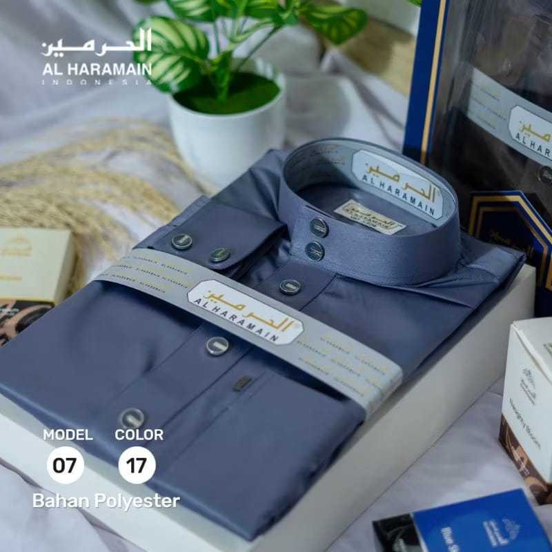 AL Haramain Jubah / Gamis Pria Dewasa Viet | Denim | Biru Keabuan | Biru telur Asin