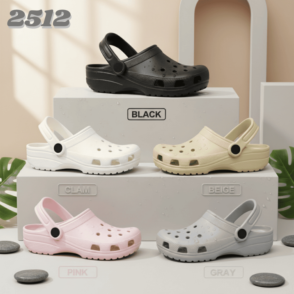 Seven Star Sendal Selop Wanita Sendal Kodok Wanita Sepatu Fuji Wanita Clog Beige Cewek Casual Fashio