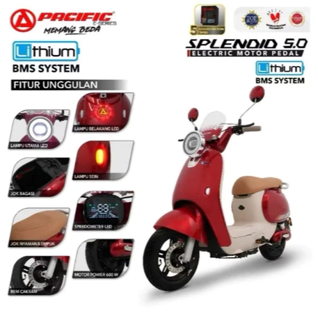 Sepeda Listrik Pacific Splendid 5.0 48V 65Km