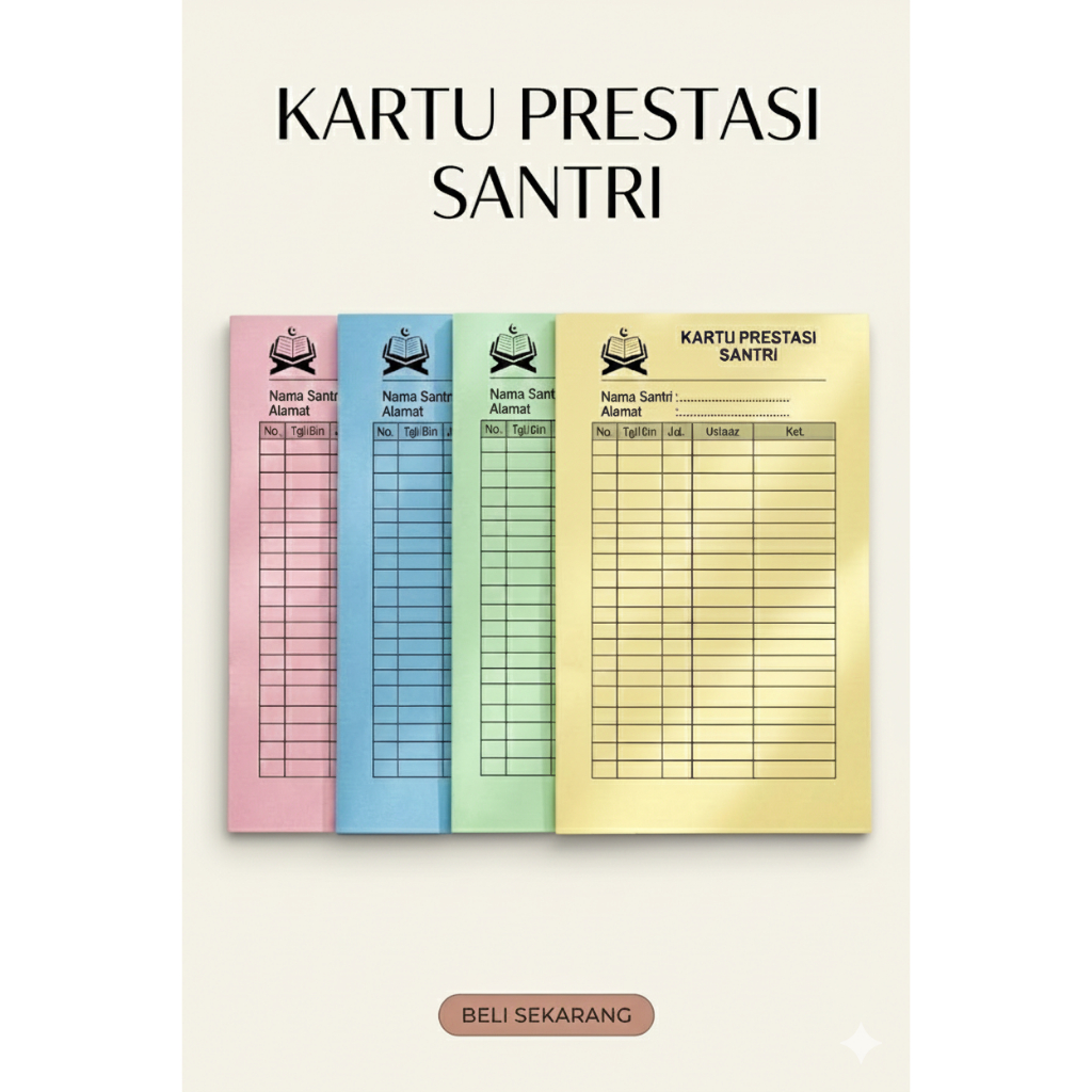 Kartu Prestasi Santri - Iqro dan Qiroatil Quran