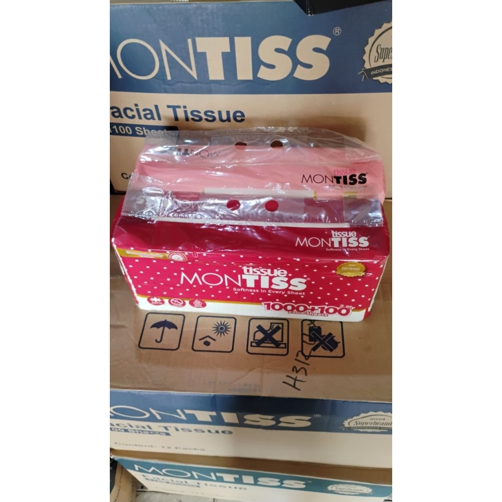 (PENGIRIMAN REGULER /INSTANT)Montiss facial tissue 1000+100 lembar    Tissue montiss  tissue wajah 2