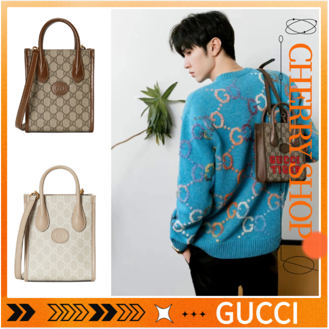 100% authentic Gucci  Interlocking G mini tote bag/Tas tangan/tote bag wanita