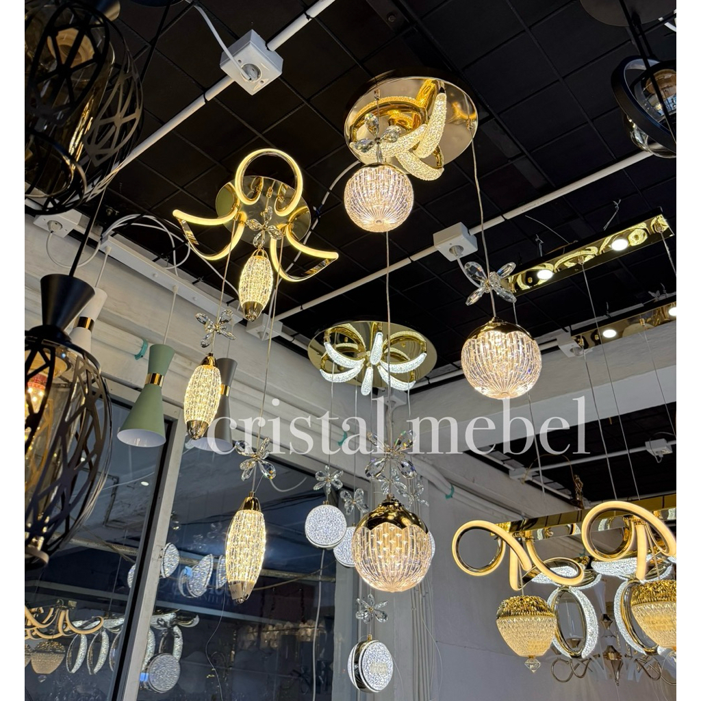 Lampu Hias Crystal Gantung / Lampu Gantung Crystal / Lampu Gantung Modern / Lampu Kristal Import