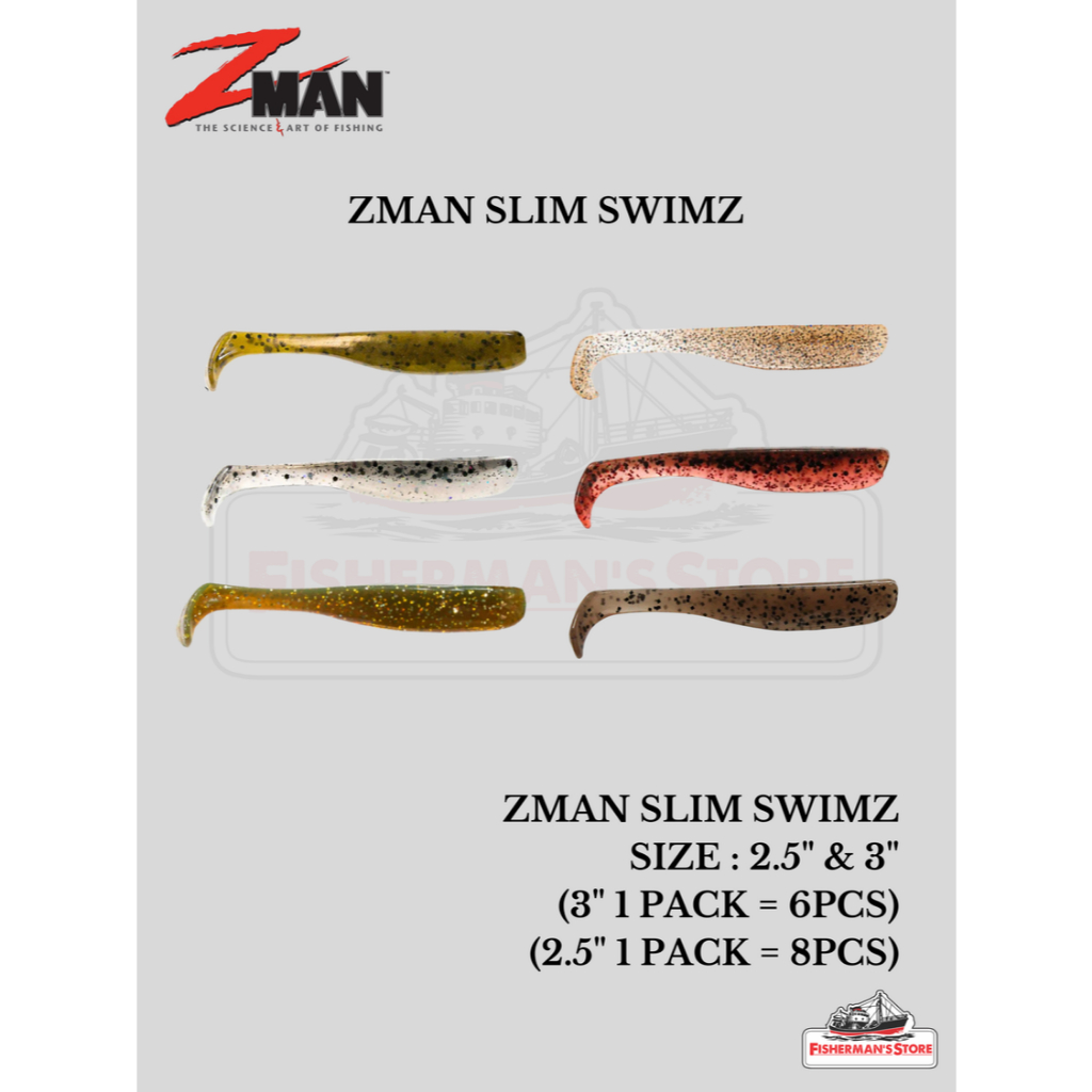 Soft Lure Zman SlimSwimz Zman Slim Swimz Orignal Zman Soft Lure