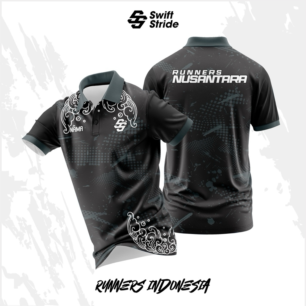 Jersey running custom nama full printing