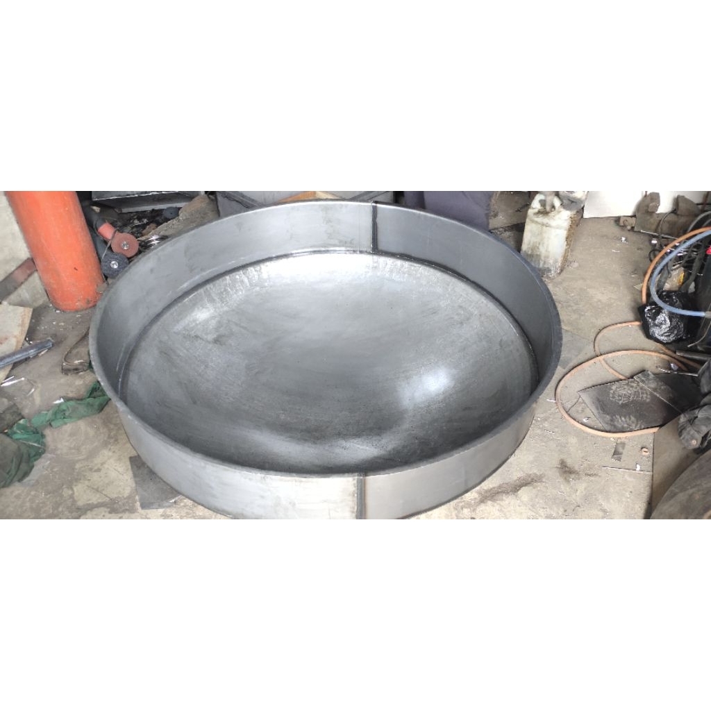 wajan plat besi model sambung 100cm | wajan penggorengan jumbo