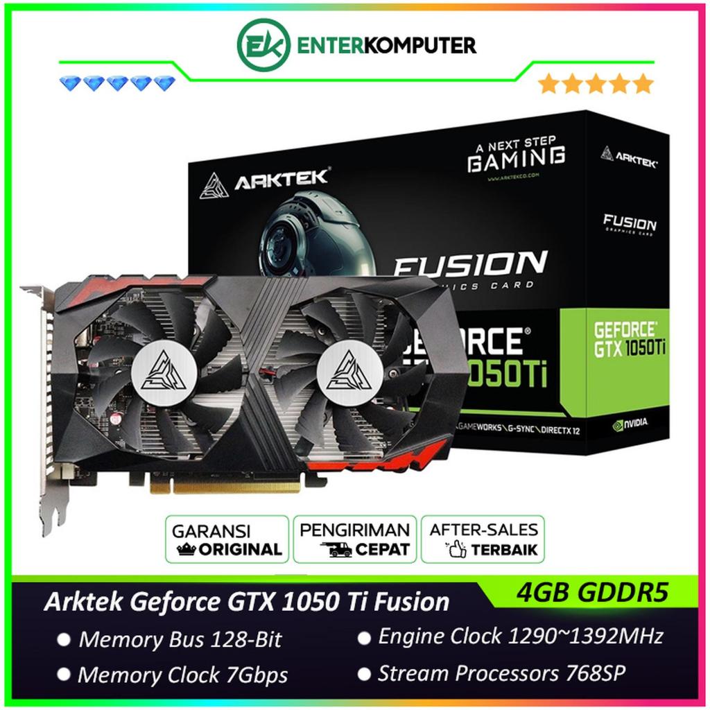 Arktek Geforce GTX 1050 Ti 4GB GDDR5 Fusion - DUAL FAN