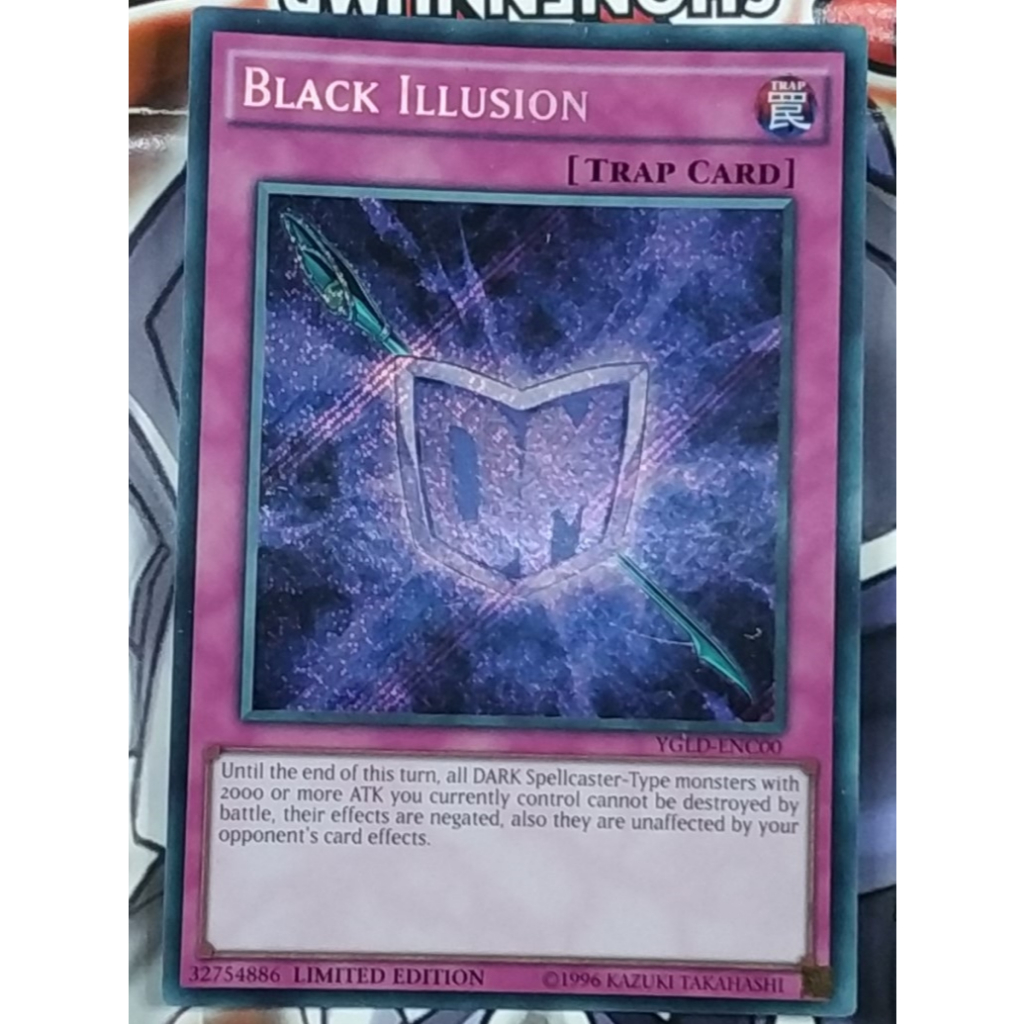 Black Illusion - YGLD-ENC00 - Secret Rare - Trap Card - YuGiOh Trading Card Game ORIGINAL