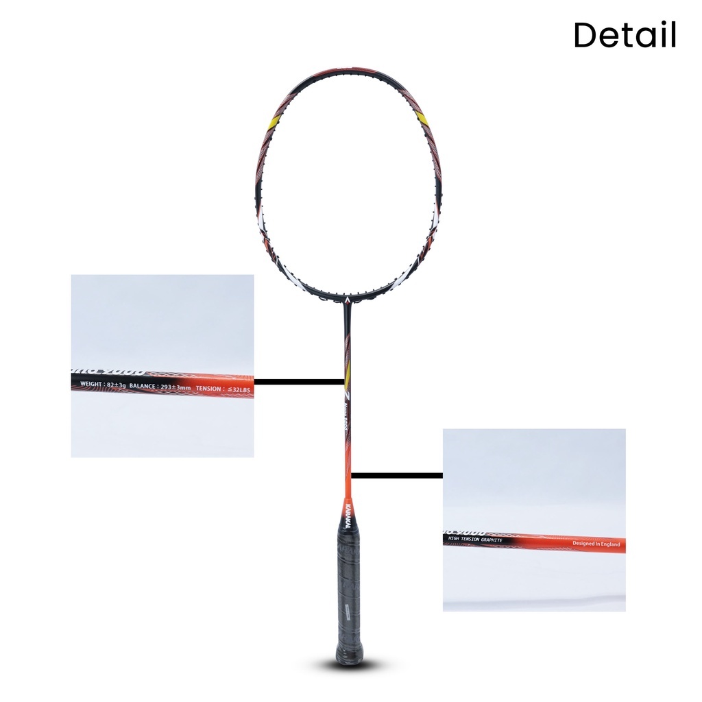 Raket Original Karakal Z Nano 9000 Bonus Senar Tas Badminton