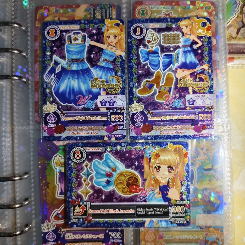 Aikatsu Mikuru WM Summer Night Miracle 3 Piece Acc Dress Shoes Indo Love Moonrise CP Campaign Premiu