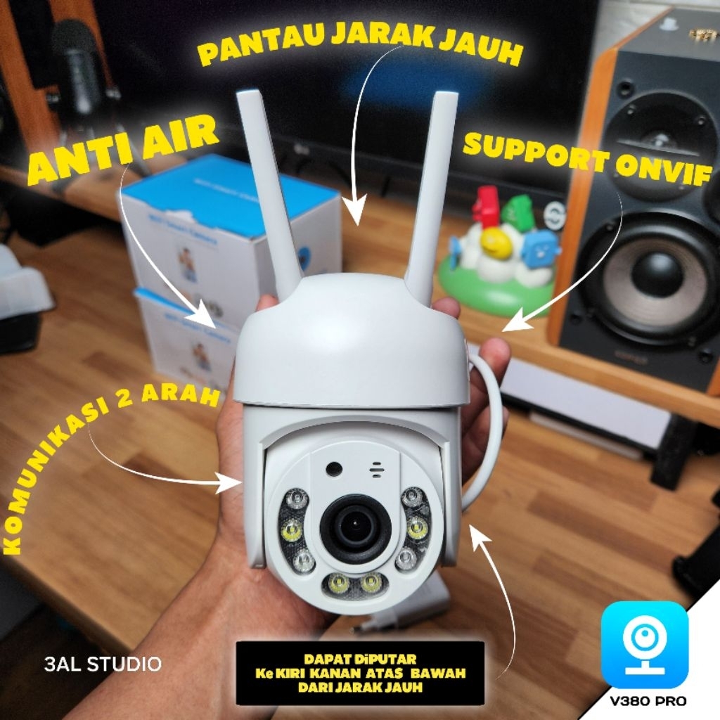 CCTV Outdoor, TAHAN AIR V380 PRO P3 (Cctv Pantau jarak jauh Dari Hp)