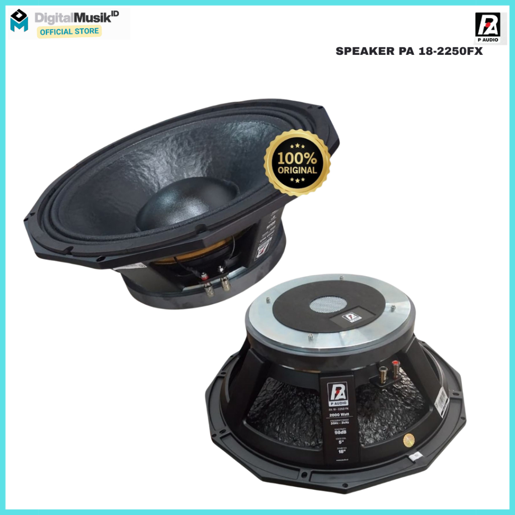 Speaker Komponen P Audio PA 18-2250 FK (18 Inch) 2000 Watt - Subwoofer Lapangan Voice Coil 5 Inch