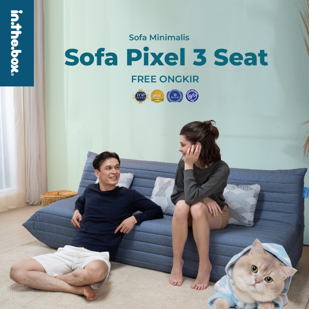 INTHEBOX Sofa Pixel 3 Seater | Free Bantal
