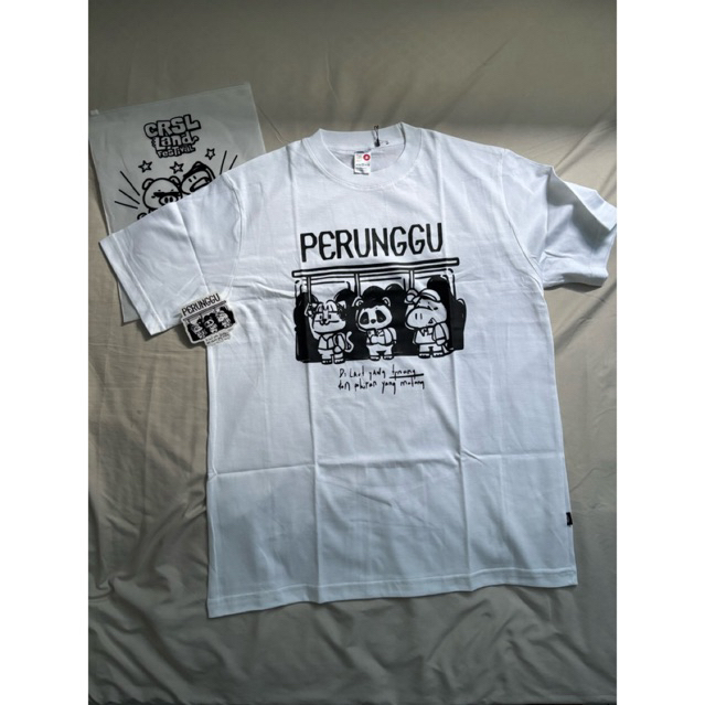 CRSL x Perunggu Halt Tees White