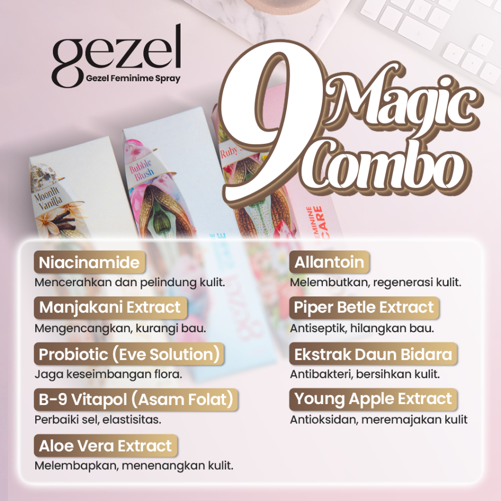 PROMO PARFUM KHUSUS MISS V - AMAN DIJILAT - MANIS TIDAK PAHIT - GEZEL FEMININE SPRAY BPOM